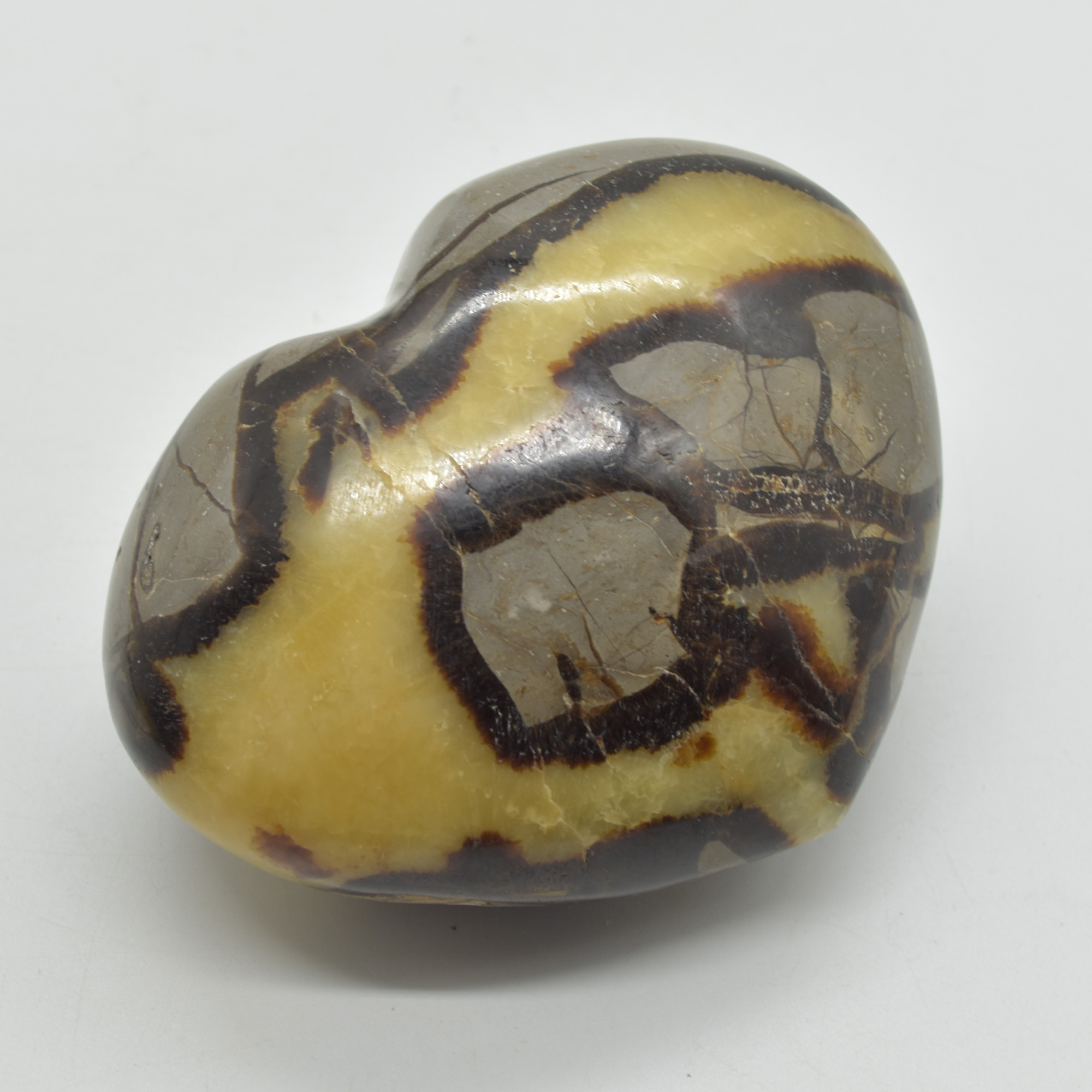 Large Septarian (AKA Dragon Stone) Crystal Puffy Heart - 9cm - 911 grams #02 - Image 2