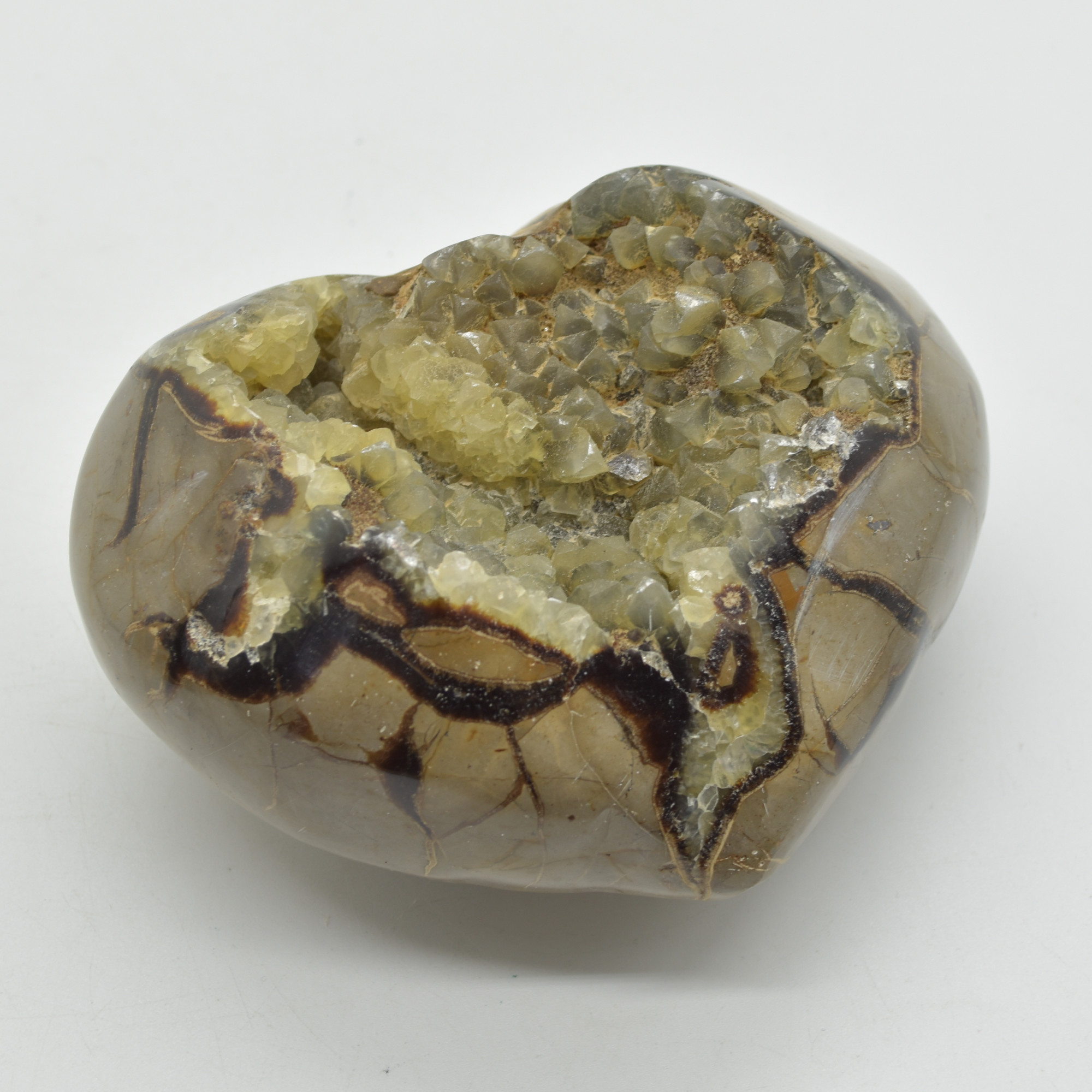 Large Septarian (AKA Dragon Stone) Crystal Puffy Heart - 10.5cm - 1160 grams #03