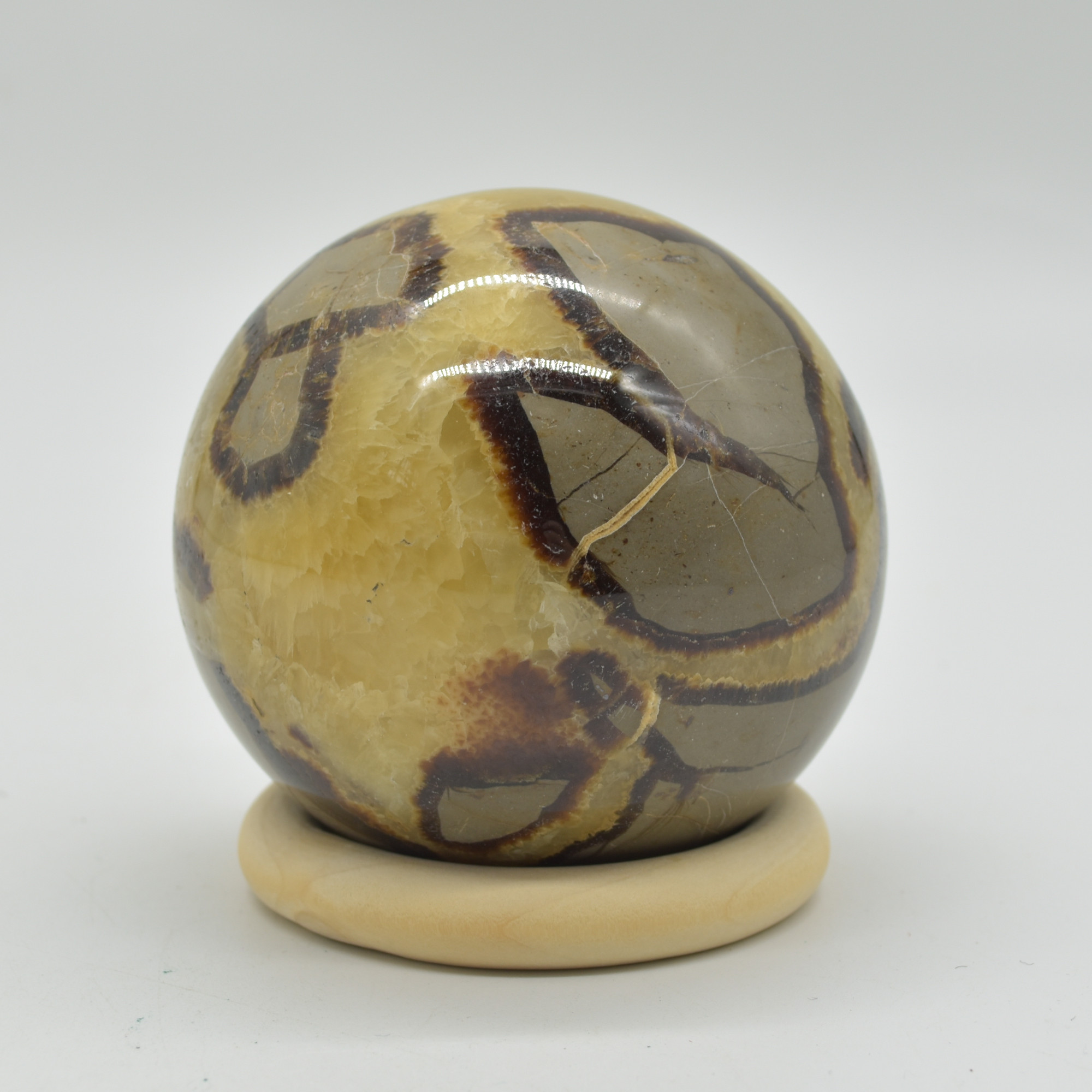 Septarian (AKA Dragon Stone) Crystal Sphere Ball - 576 grams - 7cm #03 - Image 2