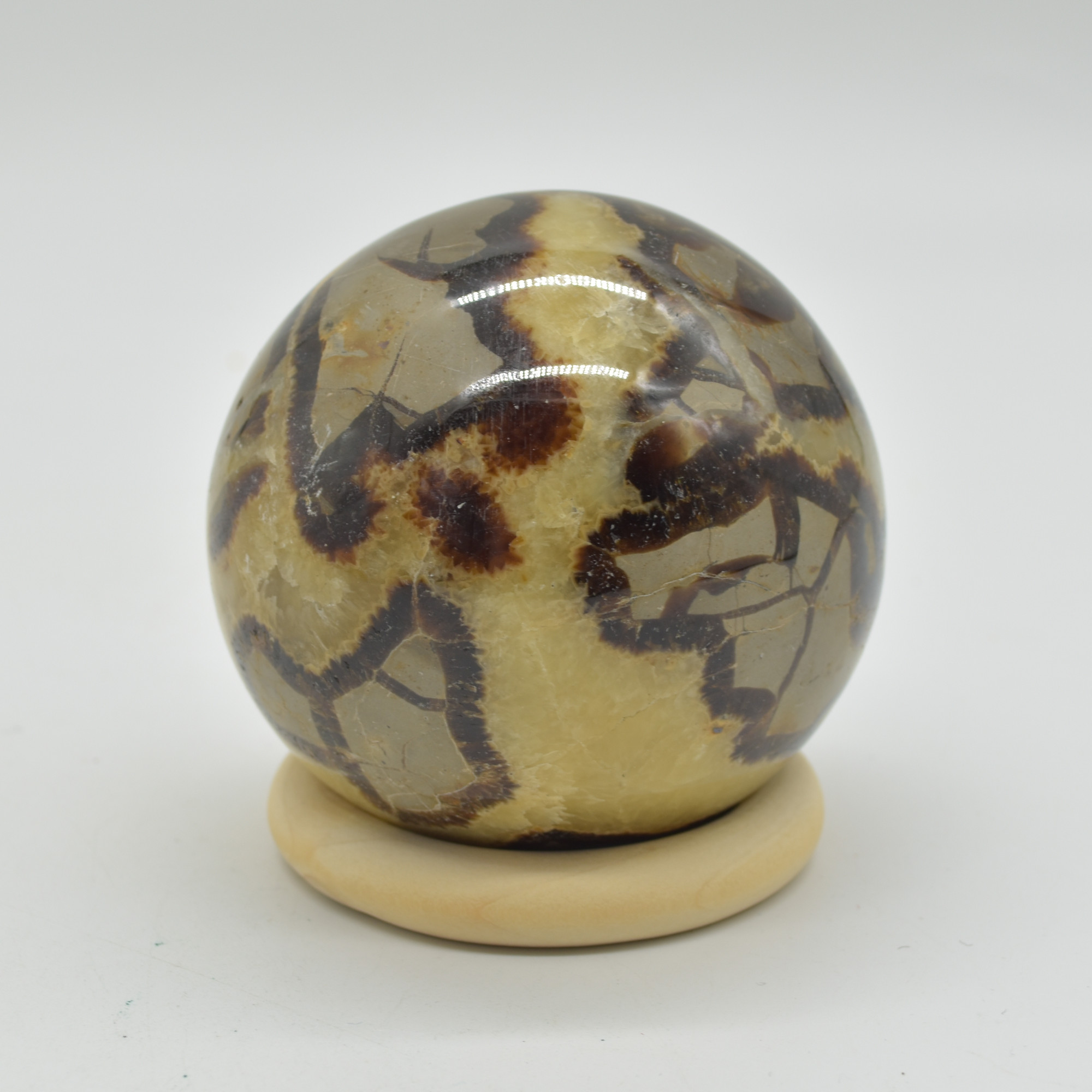 Septarian (AKA Dragon Stone) Crystal Sphere Ball - 576 grams - 7cm #03