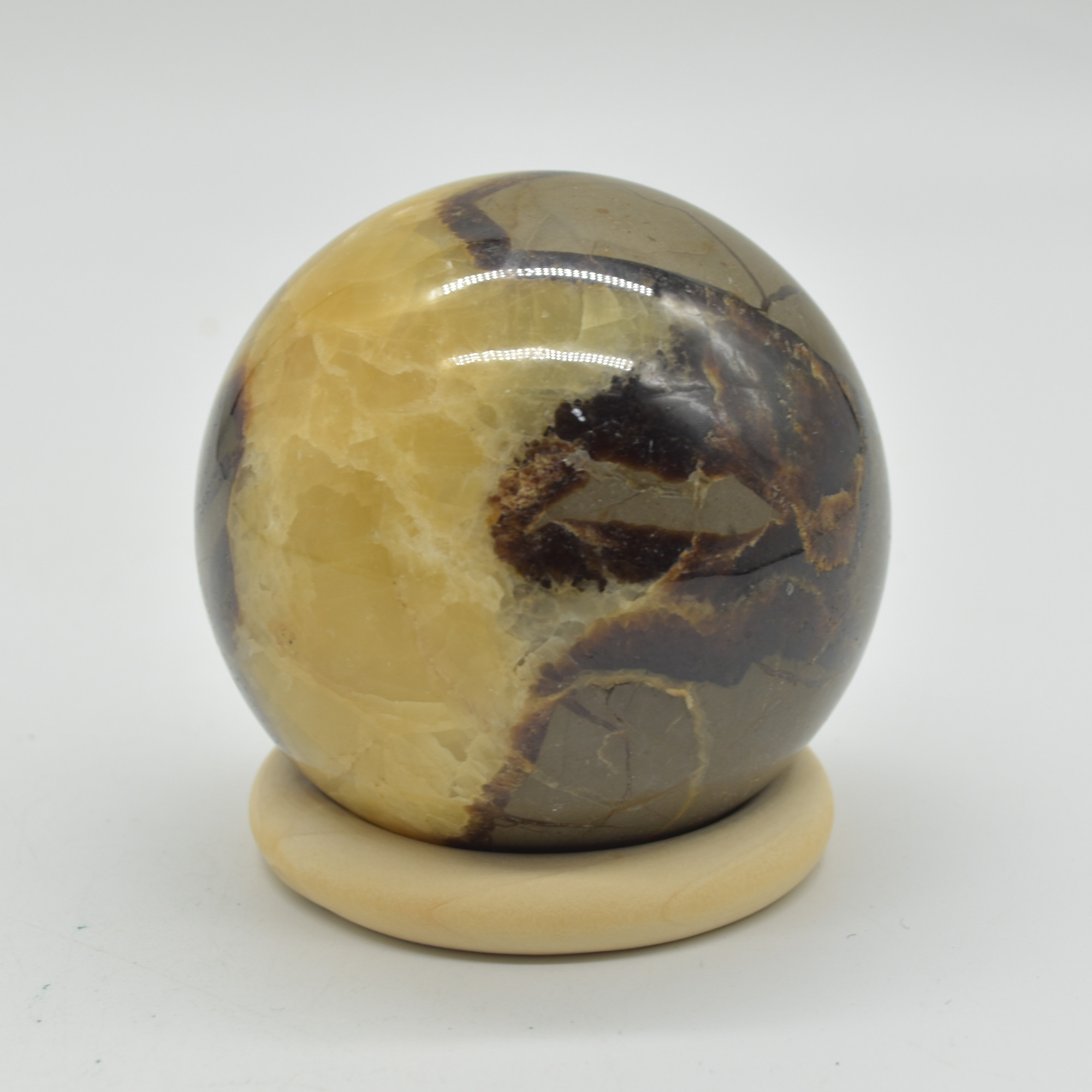 Septarian (AKA Dragon Stone) Crystal Sphere Ball - 547 grams - 7cm #04 - Image 2