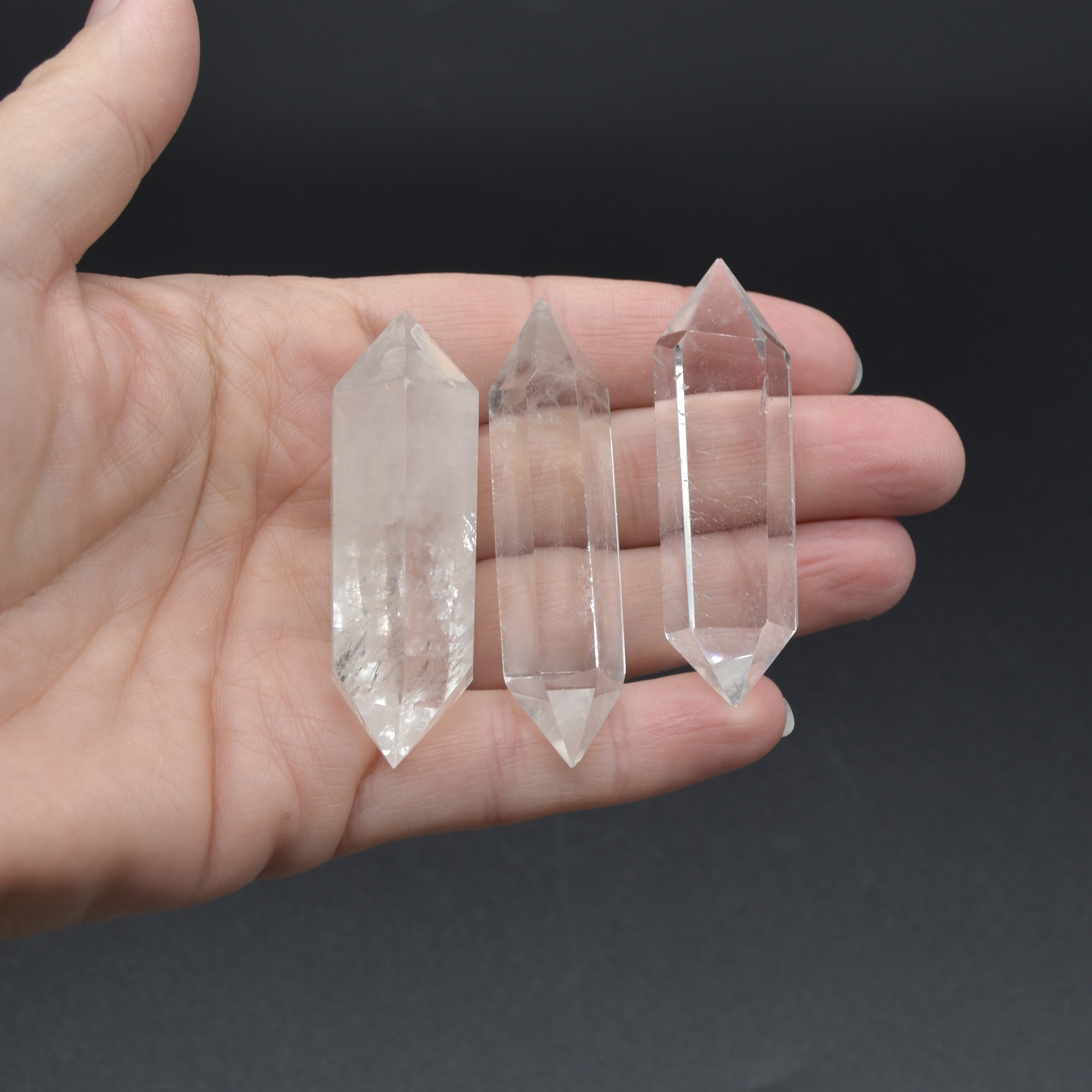 Clear Quartz Double Terminated Crystal Point / Tower / Wand - 1 Count - 6 Sizes - Image 4