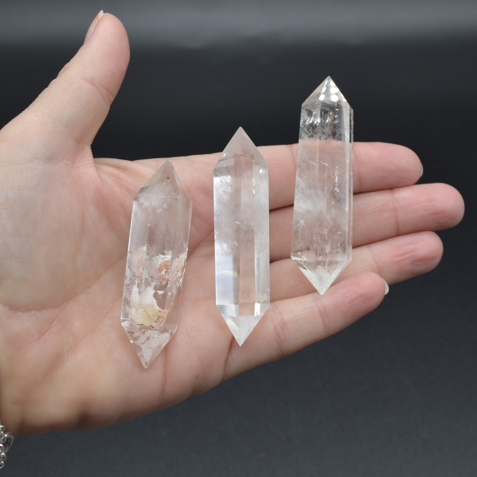 Clear Quartz Double Terminated Crystal Point / Tower / Wand - 1 Count - 6 Sizes - Image 5