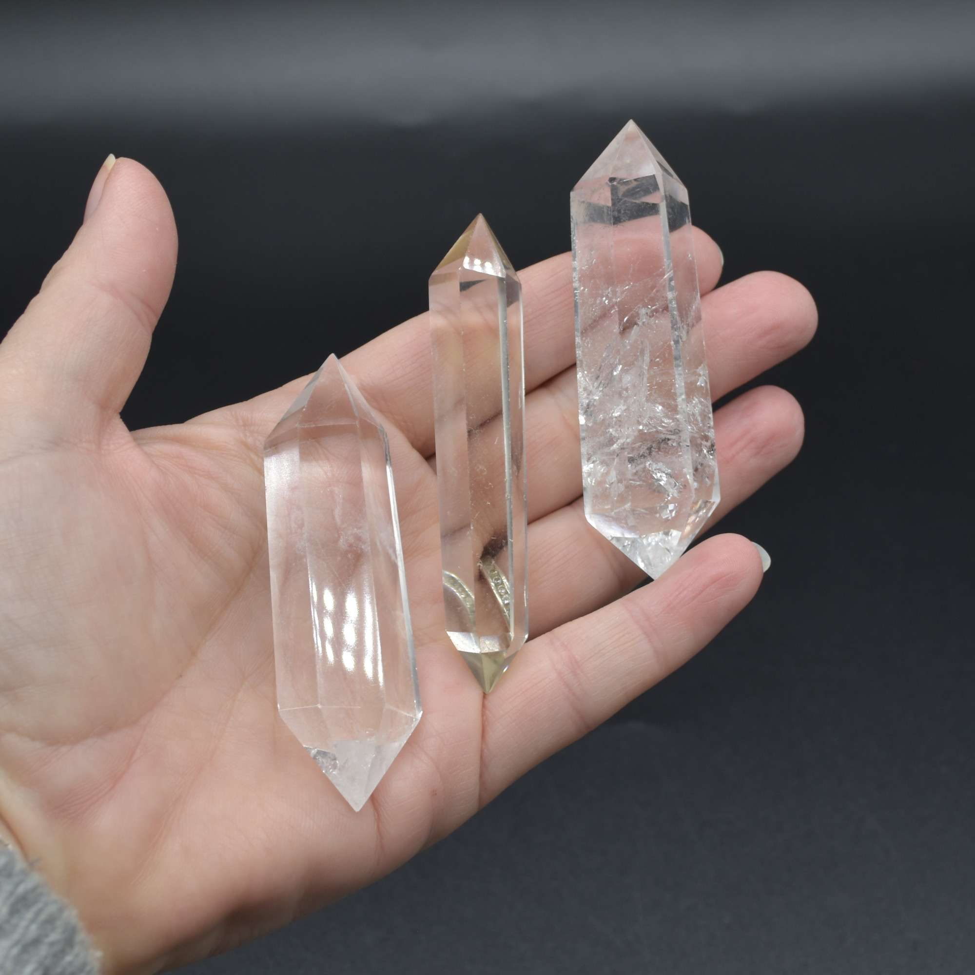 Clear Quartz Double Terminated Crystal Point / Tower / Wand - 1 Count - 6 Sizes - Image 6