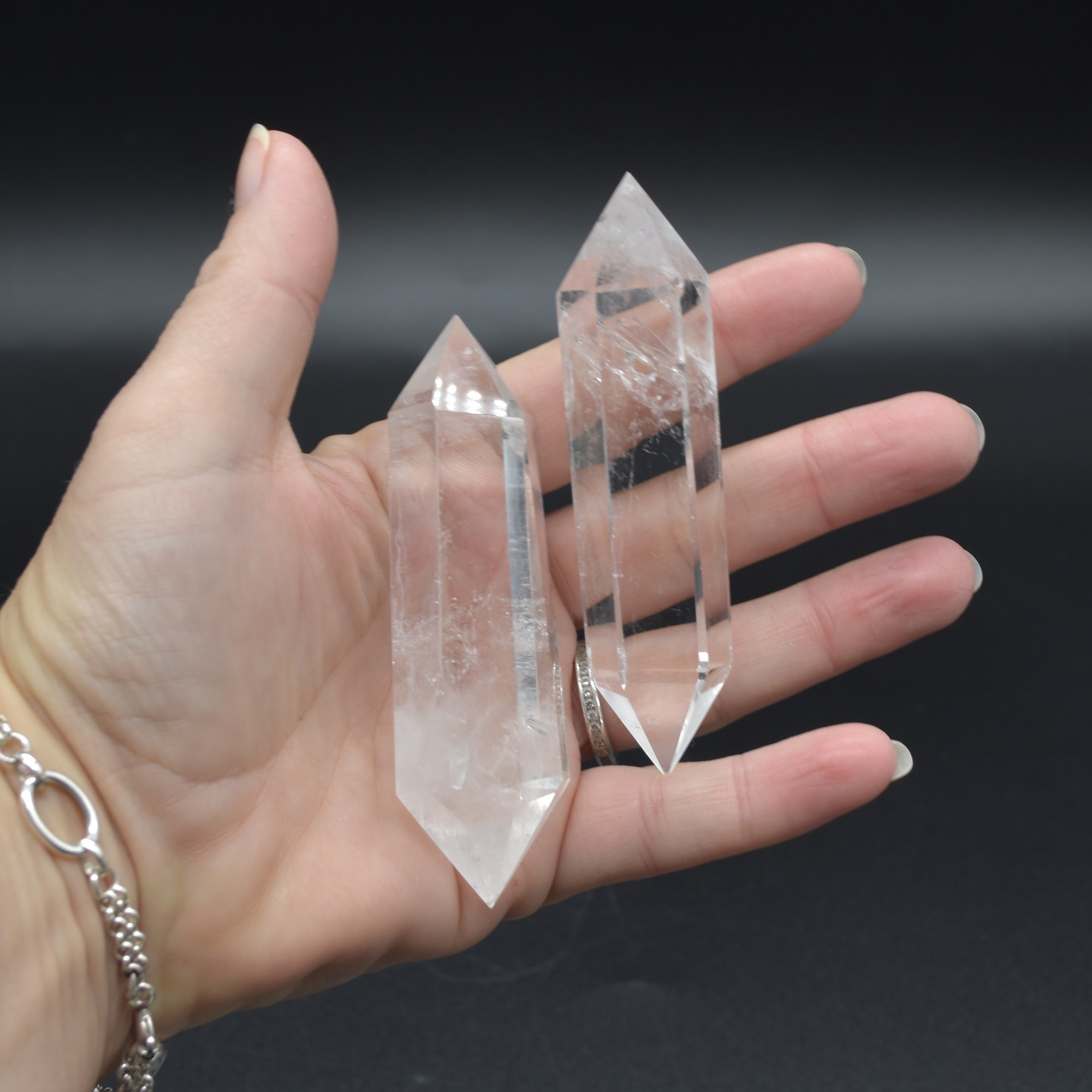 Clear Quartz Double Terminated Crystal Point / Tower / Wand - 1 Count - 6 Sizes - Image 7