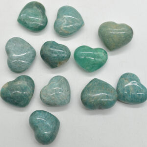 Amazonite Crystal Puffy Heart - 3cm - 3.5cm - 1 Count