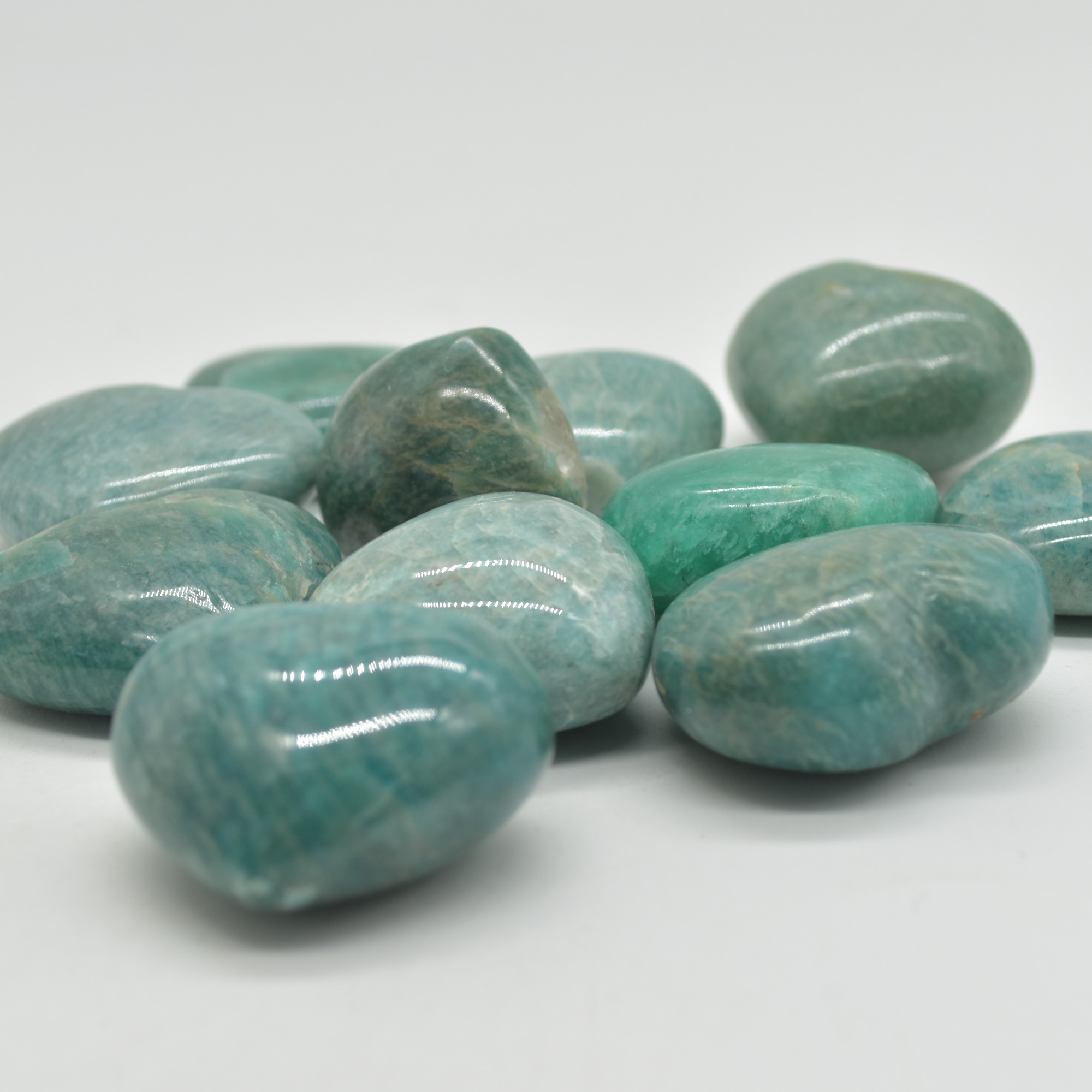 Amazonite Crystal Puffy Heart - 3cm - 3.5cm - 1 Count - Image 2