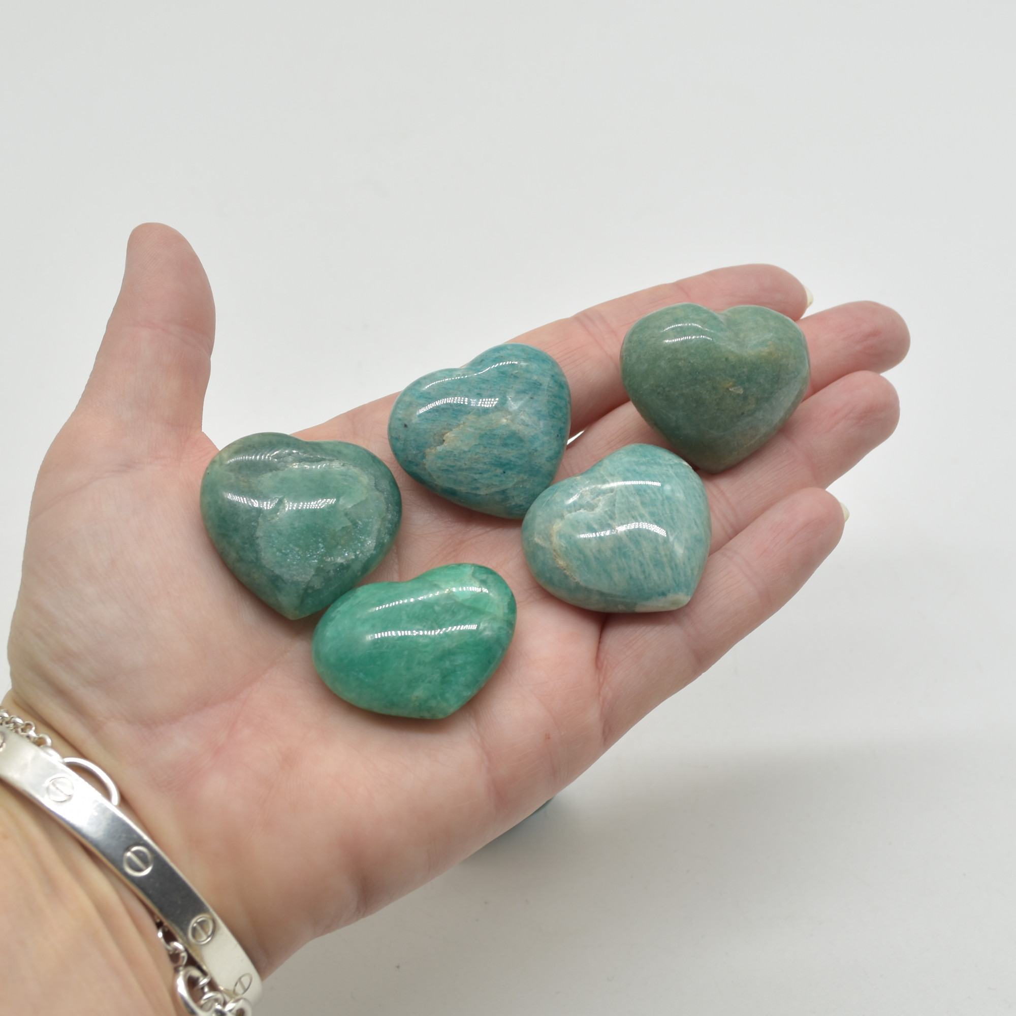 Amazonite Crystal Puffy Heart - 3cm - 3.5cm - 1 Count - Image 5