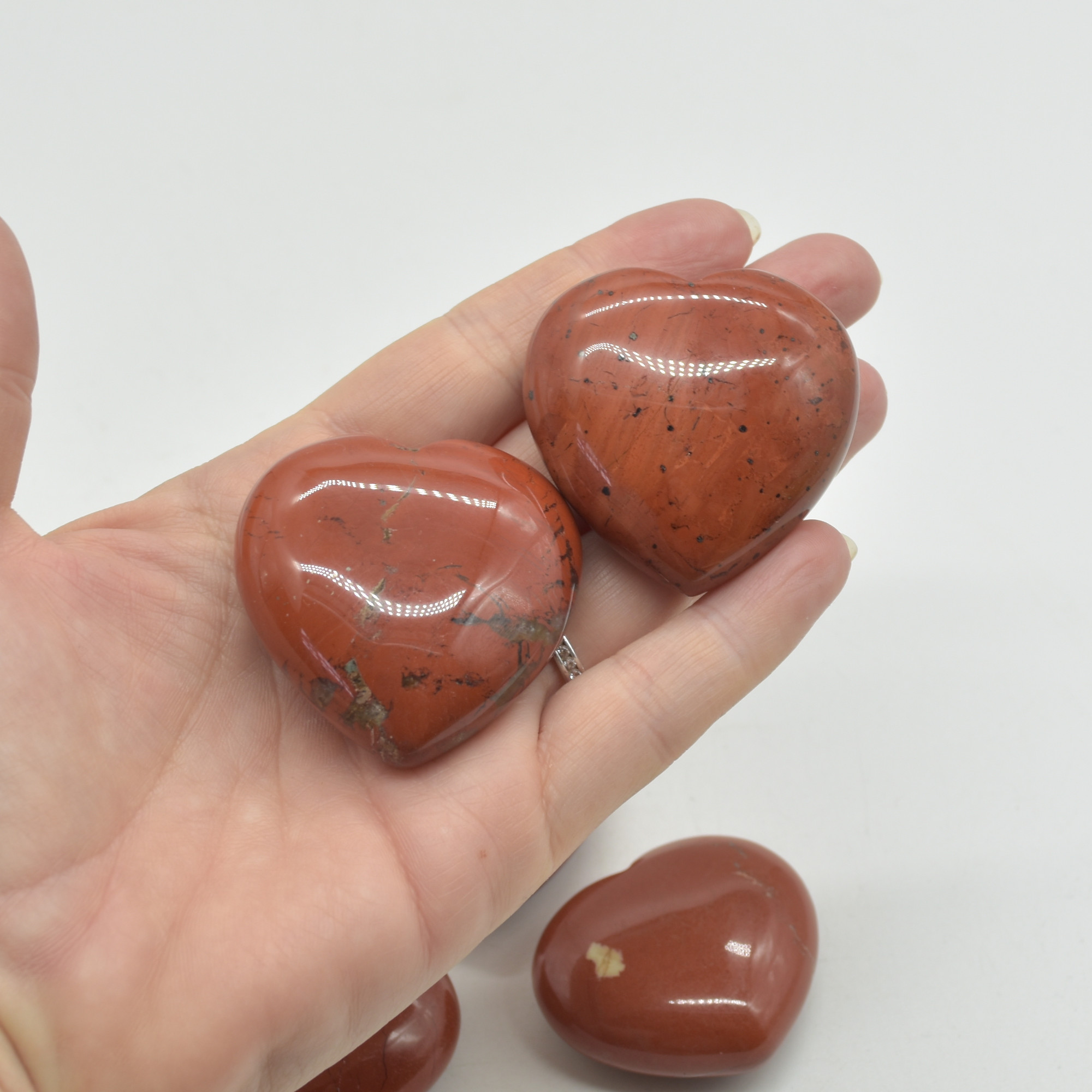 Red Jasper Crystal Puffy Heart - 4.5cm - 1 Count - Image 3