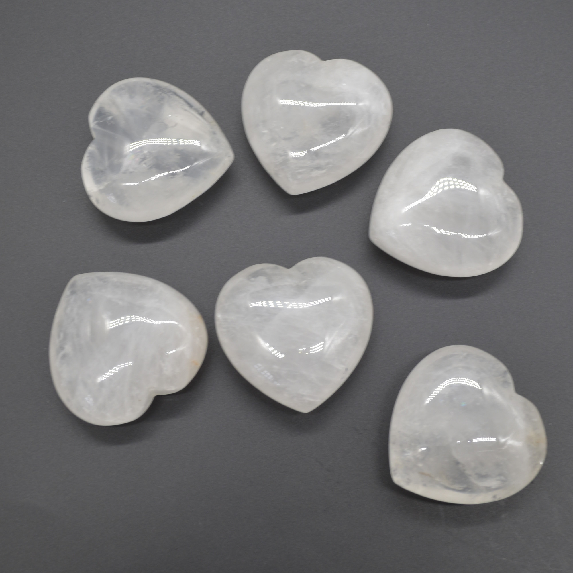Crystal Quartz Crystal Puffy Heart - 4.5cm - 1 Count - Image 2