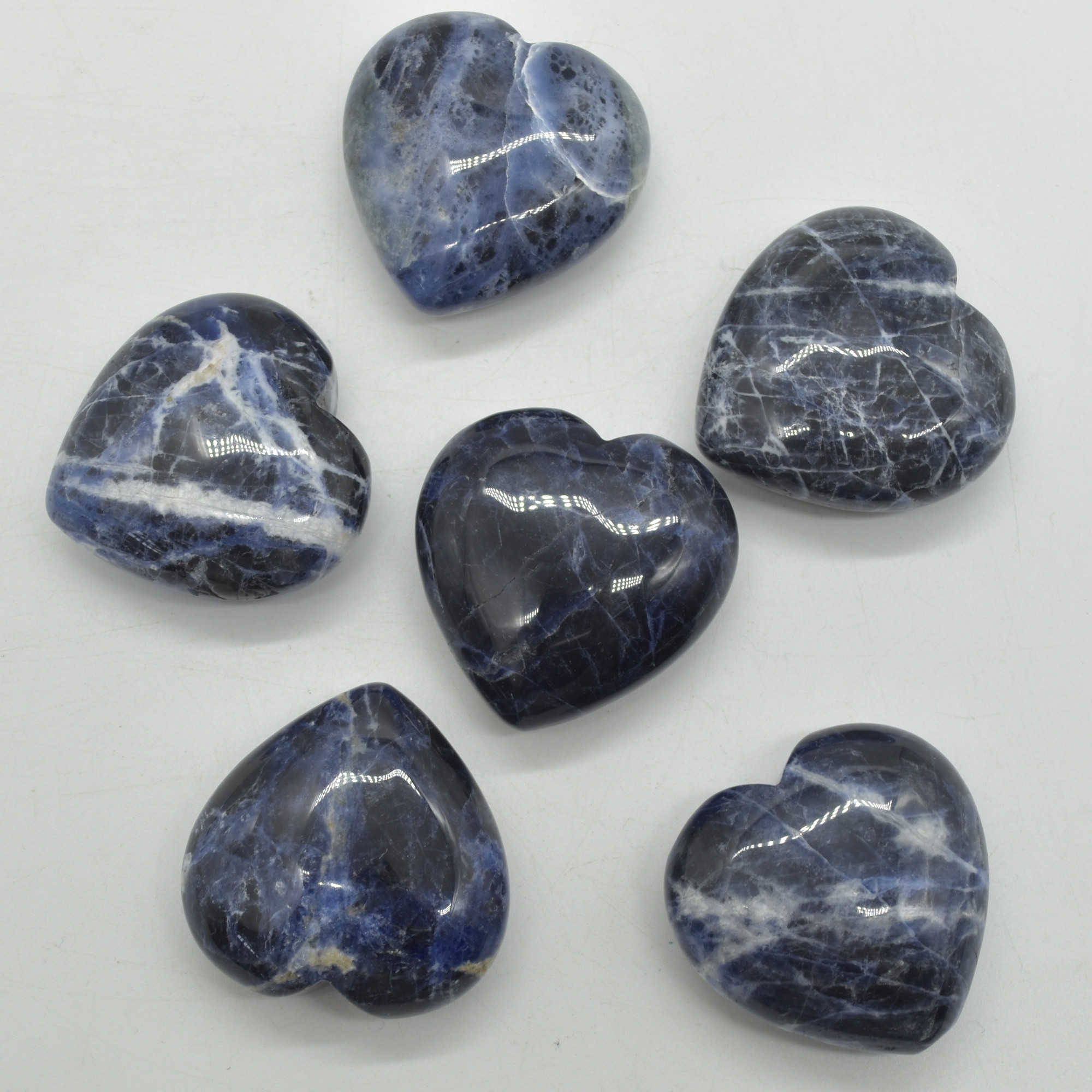Sodalite Crystal Puffy Heart - 4.5cm - 1 Count - Image 2