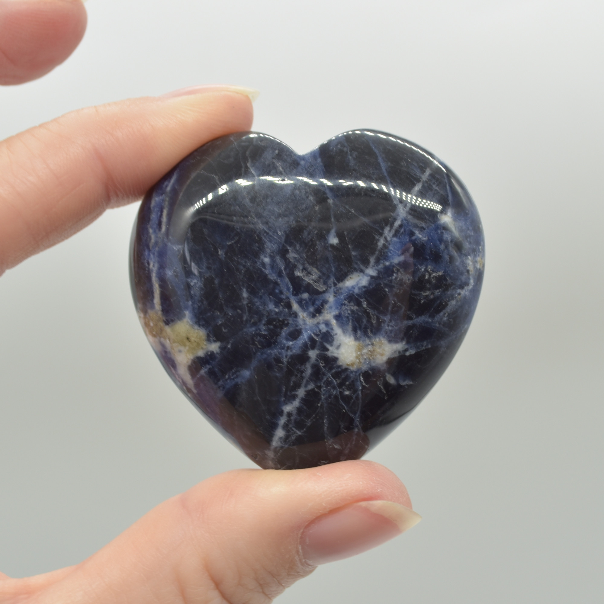 Sodalite Crystal Puffy Heart - 4.5cm - 1 Count - Image 3