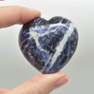 Sodalite Crystal Puffy Heart - 4.5cm - 1 Count