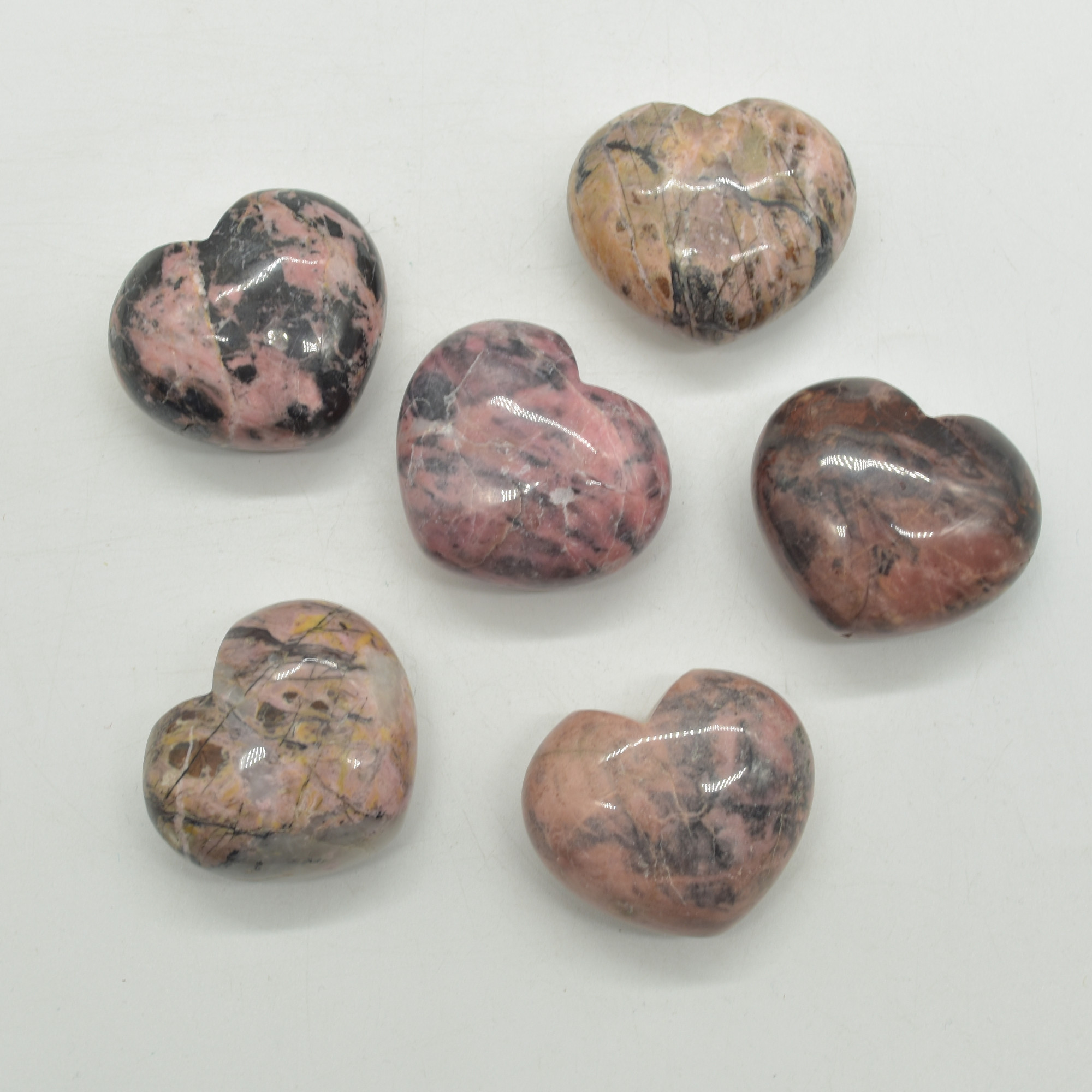 Rhodonite Crystal Puffy Heart - 4.5cm x 2.5cm - 1 Count - Image 2
