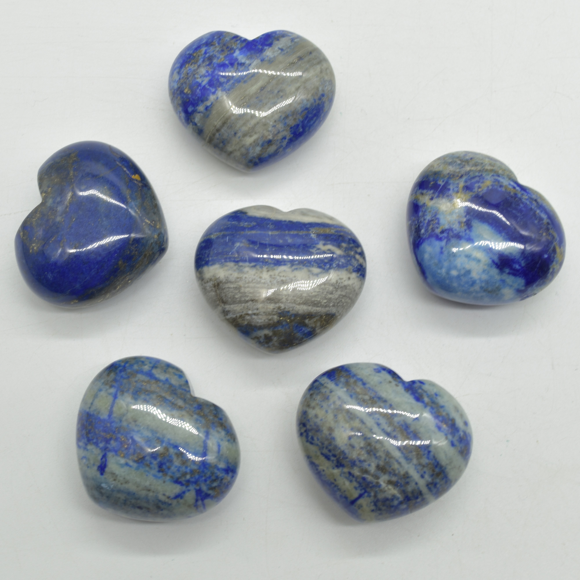 Lapis Lazuli Crystal Puffy Heart - 4.5cm x 2.5cm - 1 Count - Image 2