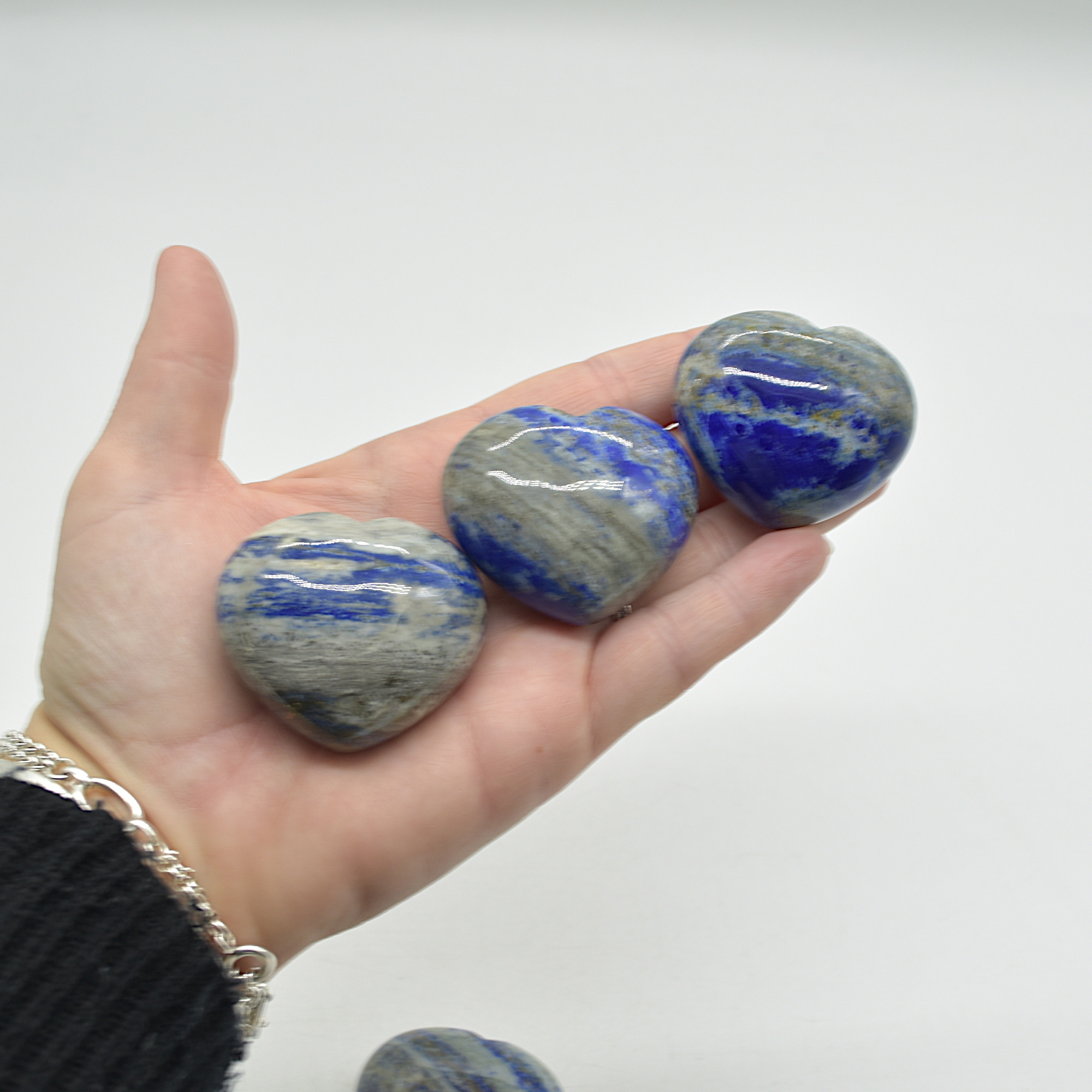 Lapis Lazuli Crystal Puffy Heart - 4.5cm x 2.5cm - 1 Count - Image 5