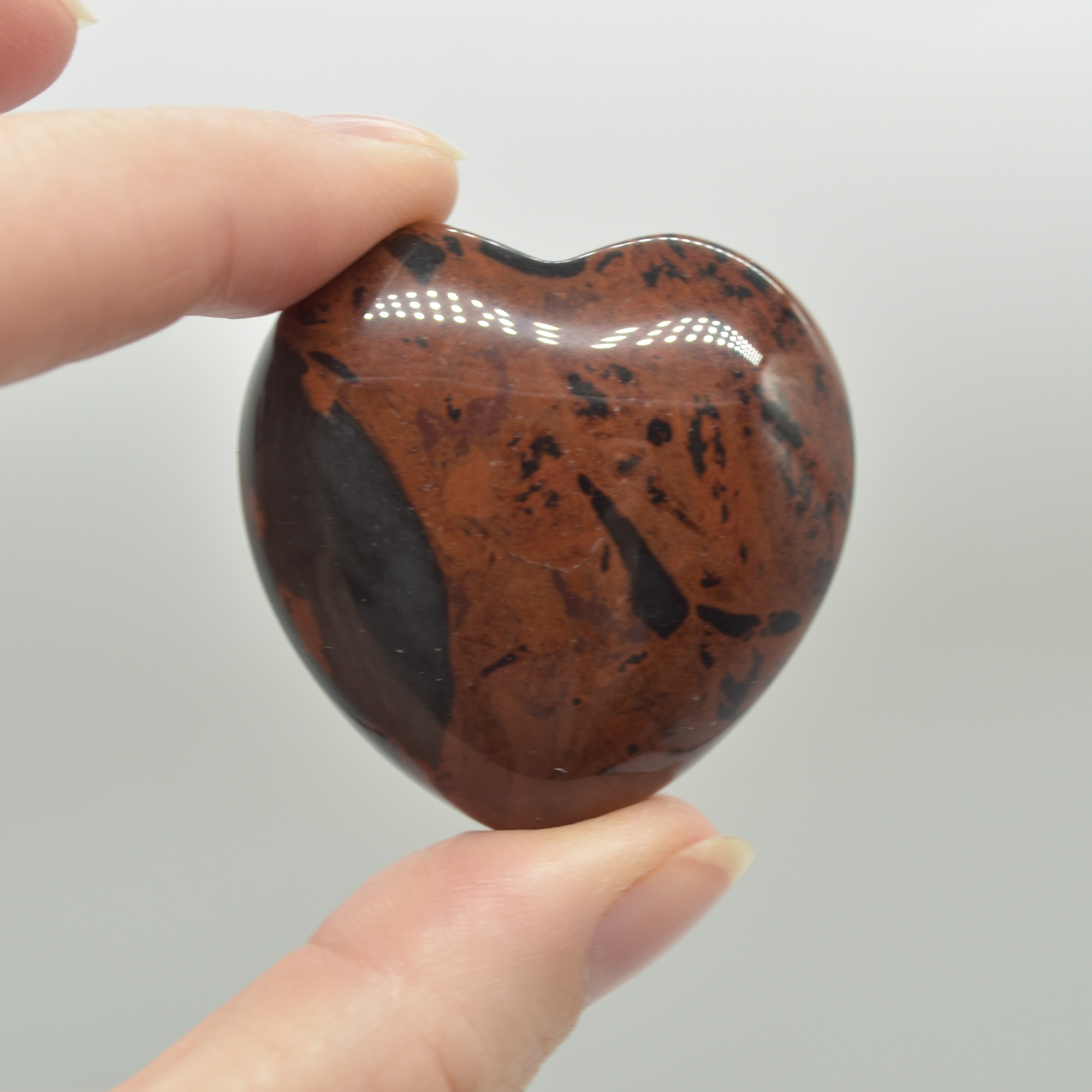 Mahogany Obsidian Crystal Puffy Heart - 4cm - 1 Count