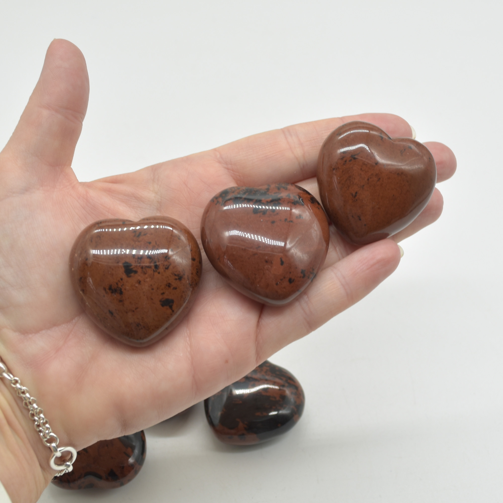 Mahogany Obsidian Crystal Puffy Heart - 4cm - 1 Count - Image 4