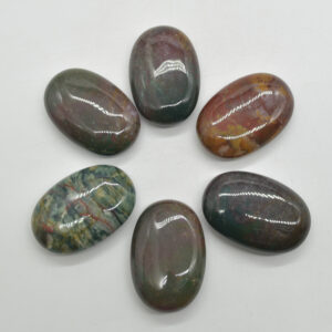 Fancy Jasper, Indian Agate Crystal Palm Stone - 6cm - 1 Count