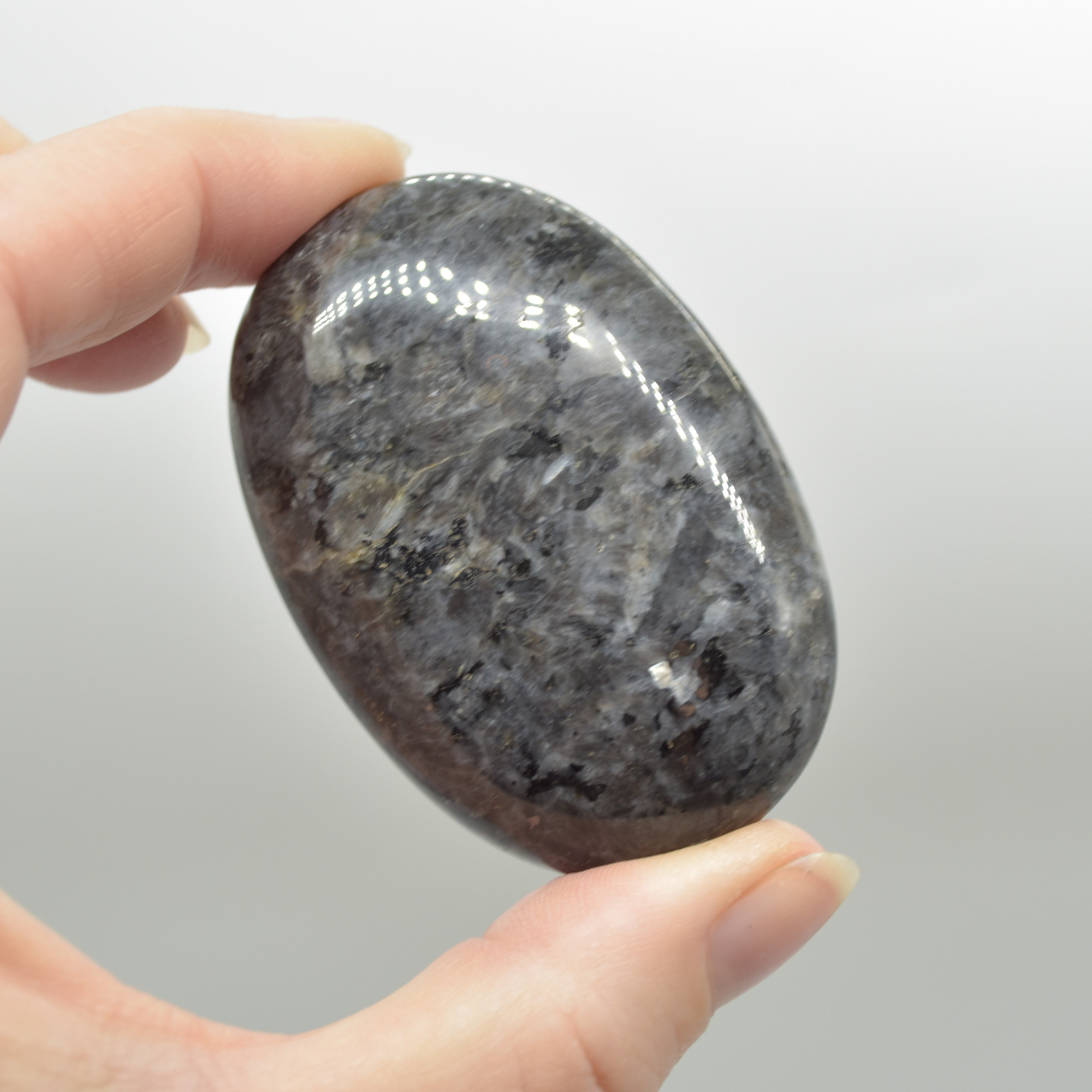 Larvikite Crystal Palm Stone - 6cm - 1 Count - Image 4