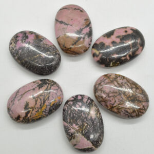 Rhodonite Crystal Palm Stone - 6cm - 1 Count