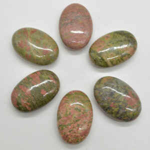 Unakite Crystal Palm Stone - 6cm - 1 Count