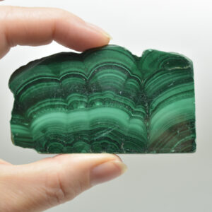 Malachite Crystal Freeform Slice, Slab - 4.4cm x 7.3cm x 0.8cm - 91 grams - #11
