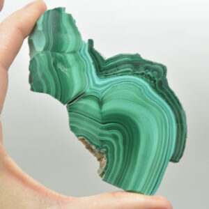 Malachite Crystal Freeform Slice, Slab - 5.7cm x 10cm x 1.2cm - 137 grams - #12
