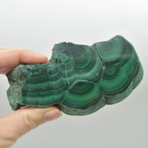 Malachite Crystal Freeform Slice, Slab - 5.8cm x 11.1cm x 1.3cm - 191 grams - #14