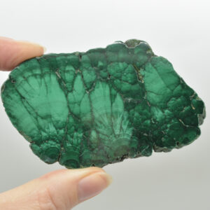 Malachite Crystal Freeform Slice, Slab - 4.9cm x 8.6cm x 1cm - 108 grams - #15