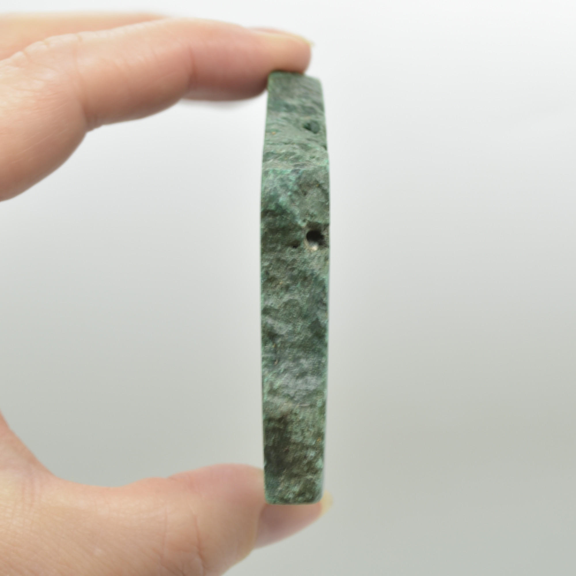 Malachite Crystal Freeform Slice, Slab - 7cm x 7.3cm x 0.9cm - 155 grams - #16 - Image 6