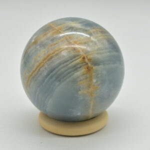 Blue Onyx Lemerian Aquatine Calcite Crystal Sphere Ball - 357 grams - 6cm #02