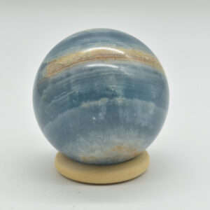 Blue Onyx Lemerian Aquatine Calcite Crystal Sphere Ball - 331 grams - 5.5cm #03