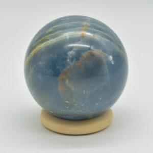 Blue Onyx Lemerian Aquatine Calcite Crystal Sphere Ball - 319 grams - 5.5cm #04