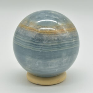 Blue Onyx Lemerian Aquatine Calcite Crystal Sphere Ball - 502 grams - 6.5cm #05