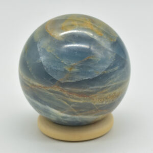 Blue Onyx Lemerian Aquatine Calcite Crystal Sphere Ball - 347 grams - 6cm #08