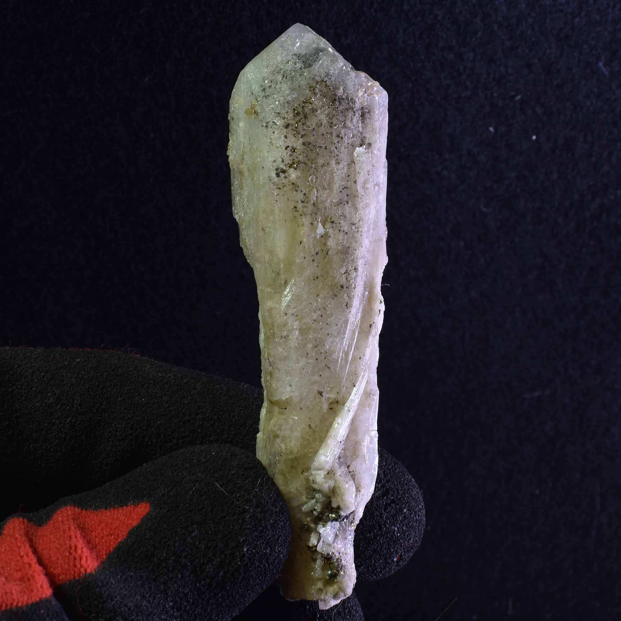 Danburite (with Pyrite) Crystal Raw Point Specimen from Mexico - 33 grams - #01