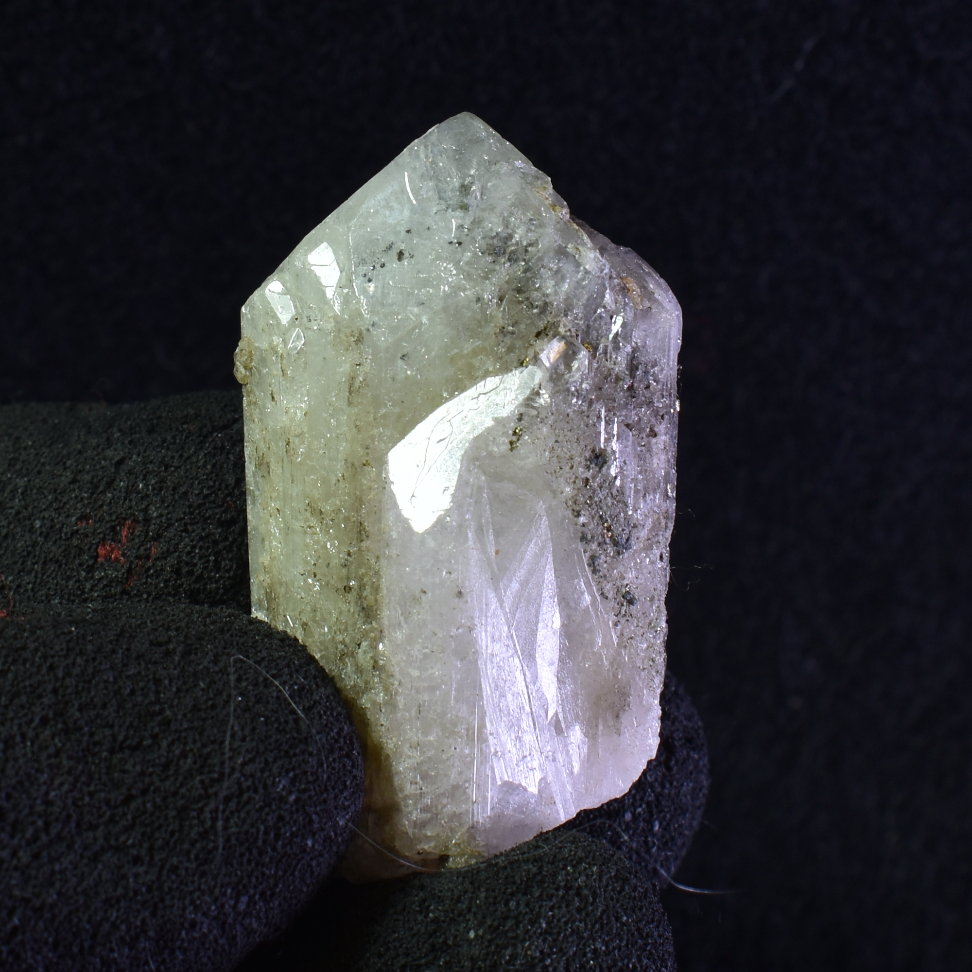 Danburite (with Pyrite) UV Reactive Crystal Raw Point Specimen from Mexico - 20 grams - #05 - Image 2