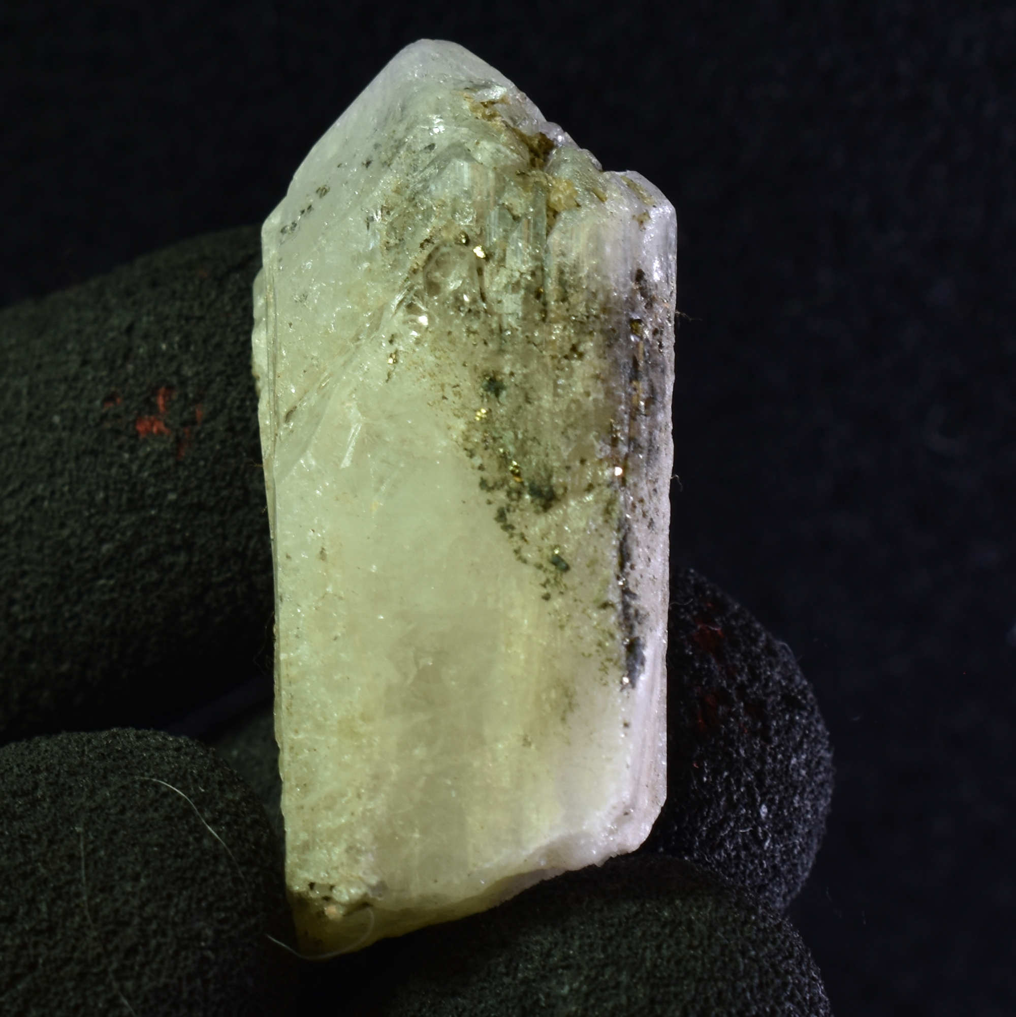 Danburite (with Pyrite) UV Reactive Crystal Raw Point Specimen from Mexico - 20 grams - #05 - Image 4
