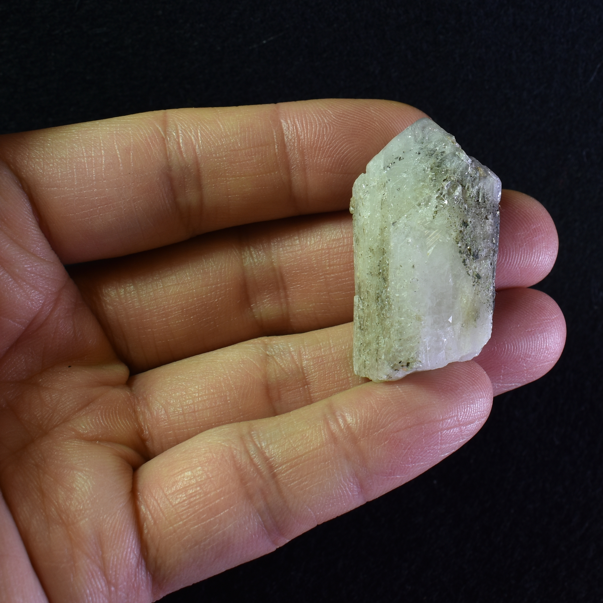 Danburite (with Pyrite) UV Reactive Crystal Raw Point Specimen from Mexico - 20 grams - #05 - Image 6