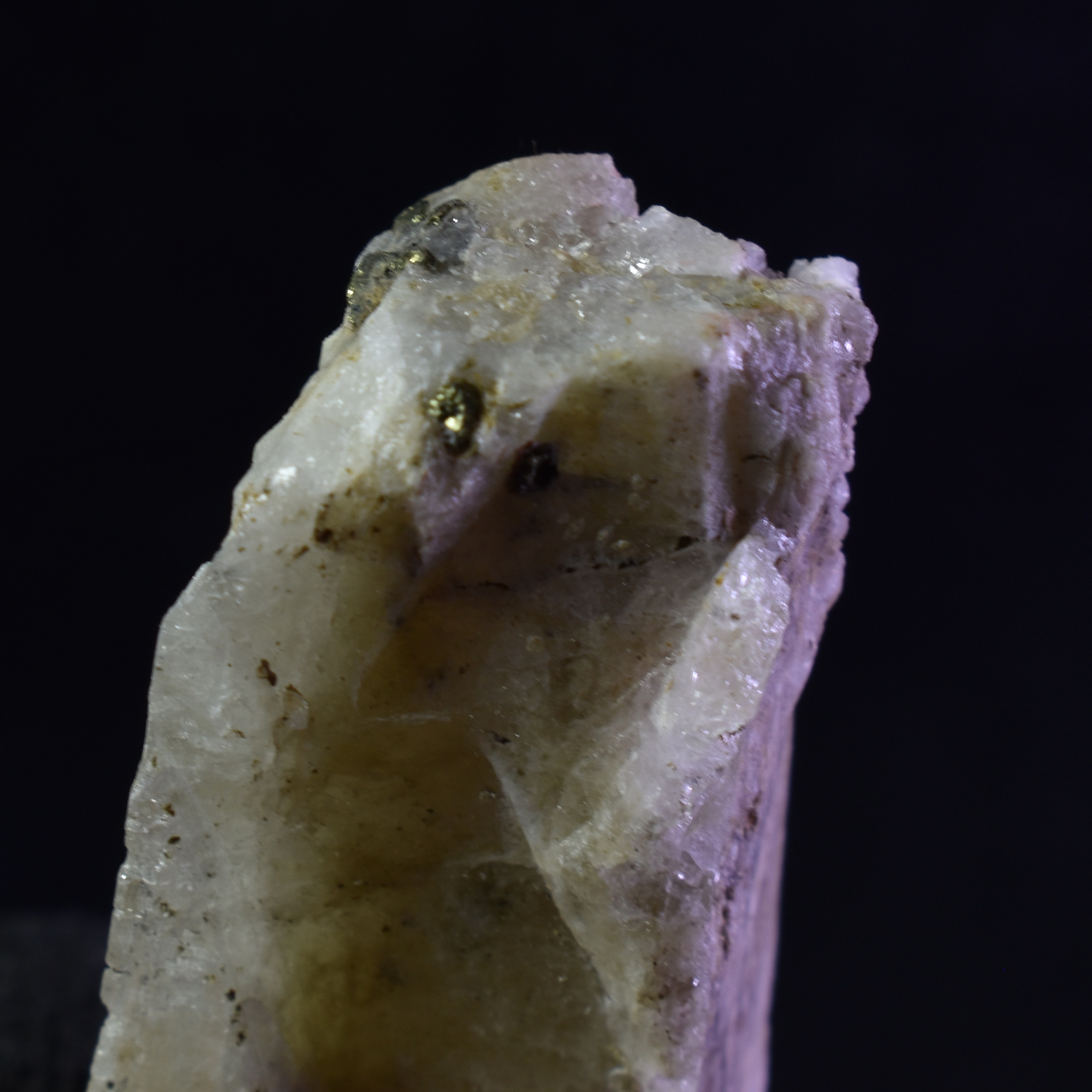Danburite (with Pyrite and Calcite) UV Reactive Crystal Raw Point Specimen from Mexico - 42 grams - #14 - Image 4