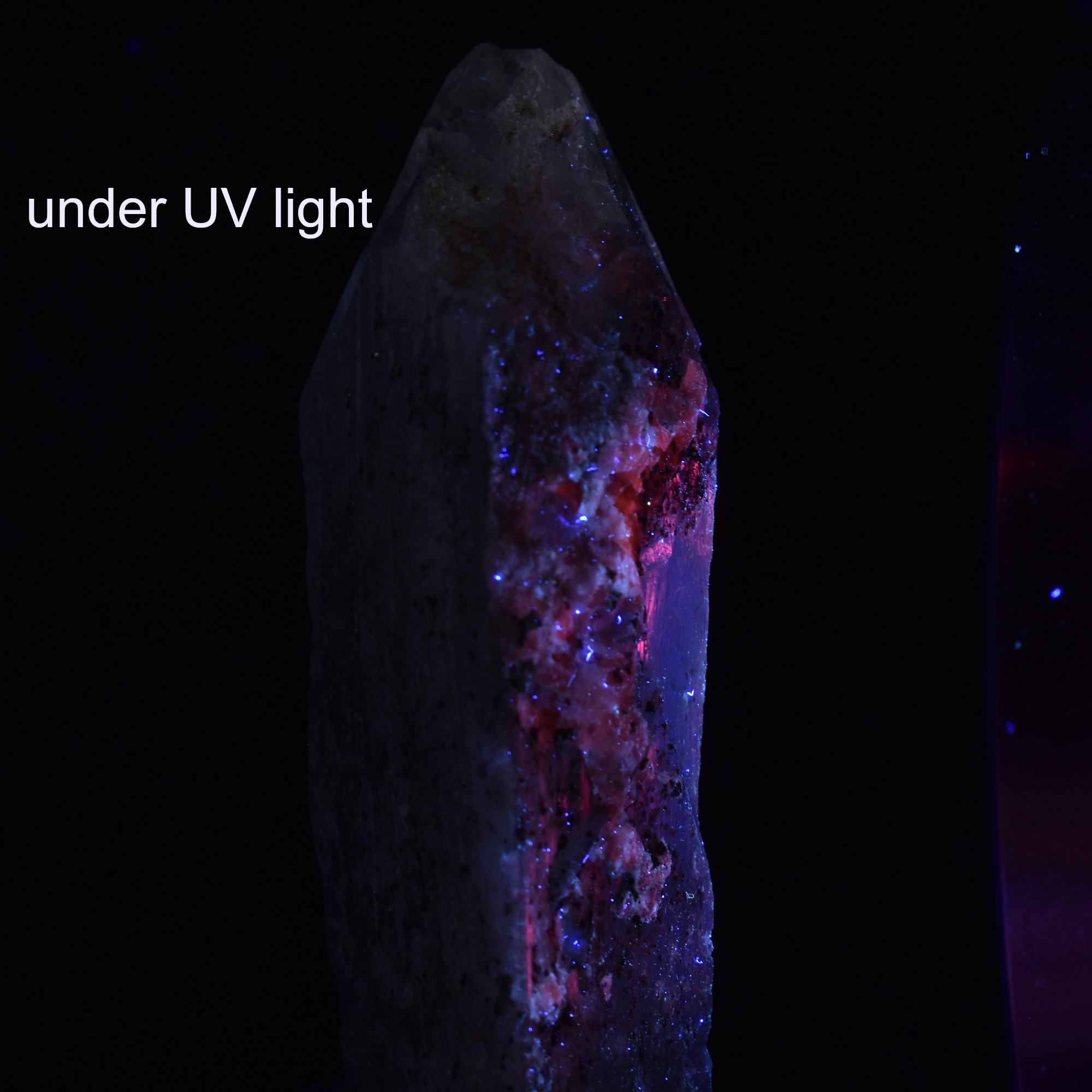 Danburite (with Pyrite and Calcite) UV Reactive Crystal Raw Point Specimen from Mexico - 42 grams - #14 - Image 5