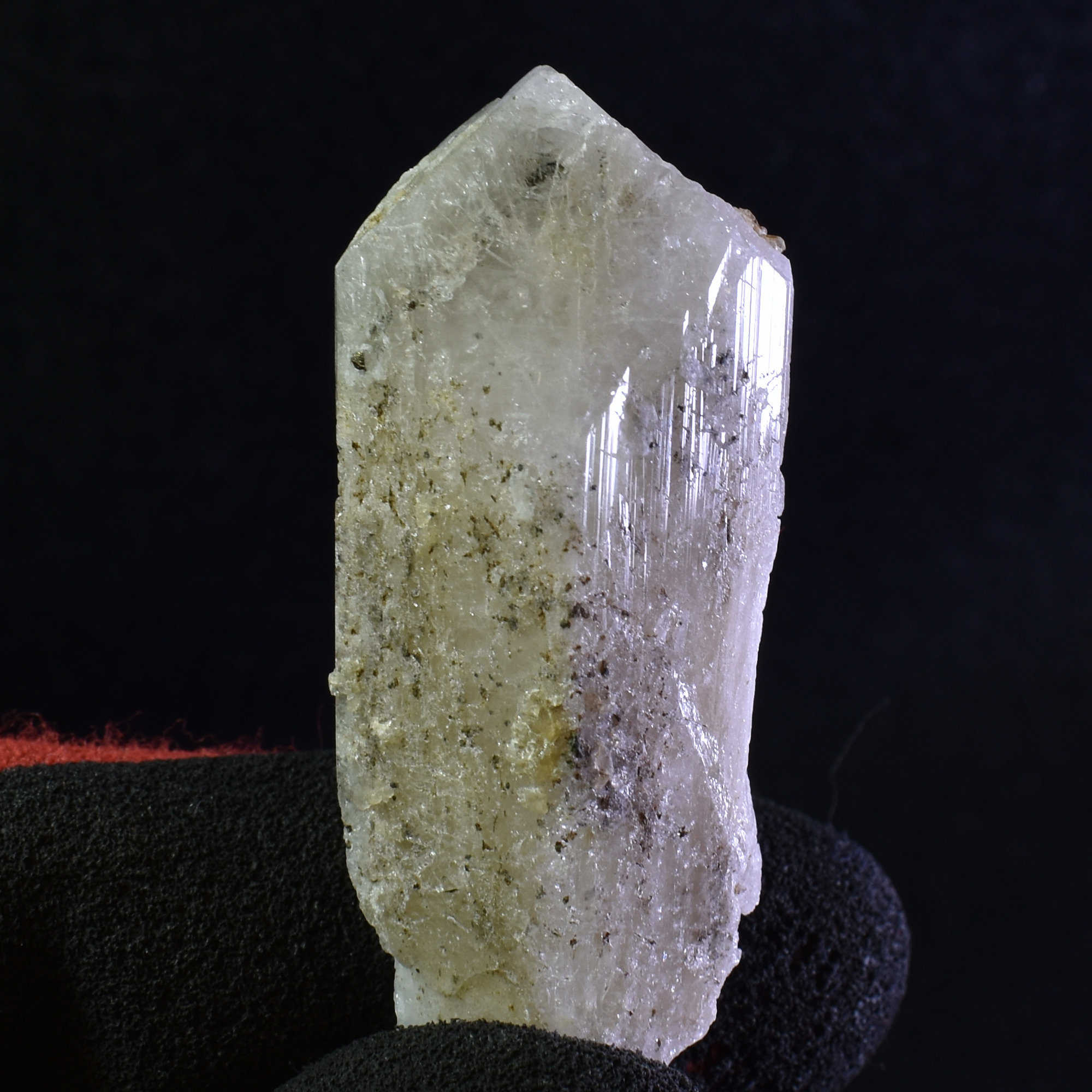Danburite (with Pyrite and Calcite) UV Reactive Crystal Raw Point Specimen from Mexico - 24 grams - #18