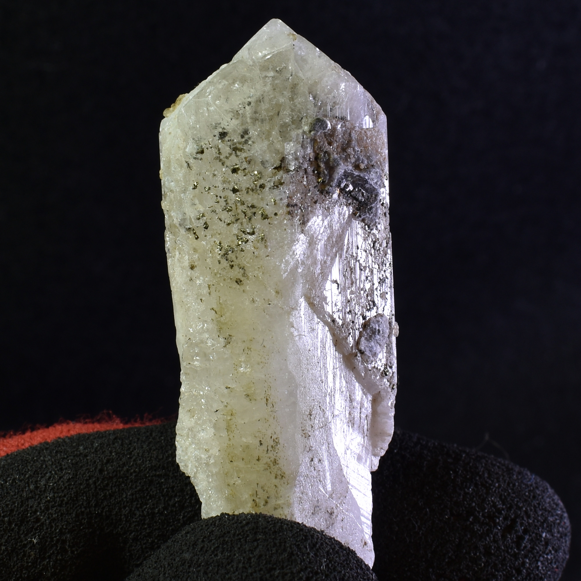 Danburite (with Pyrite and Calcite) UV Reactive Crystal Raw Point Specimen from Mexico - 24 grams - #18 - Image 2