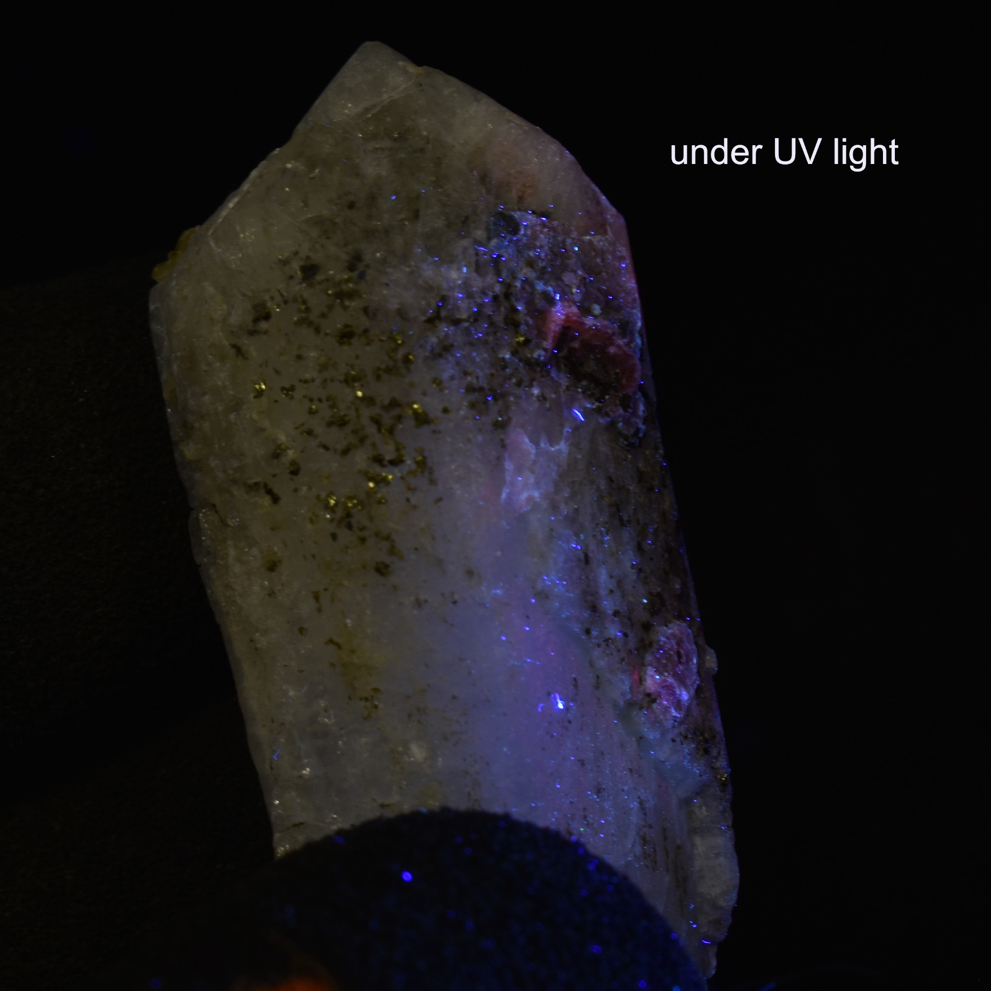 Danburite (with Pyrite and Calcite) UV Reactive Crystal Raw Point Specimen from Mexico - 24 grams - #18 - Image 6