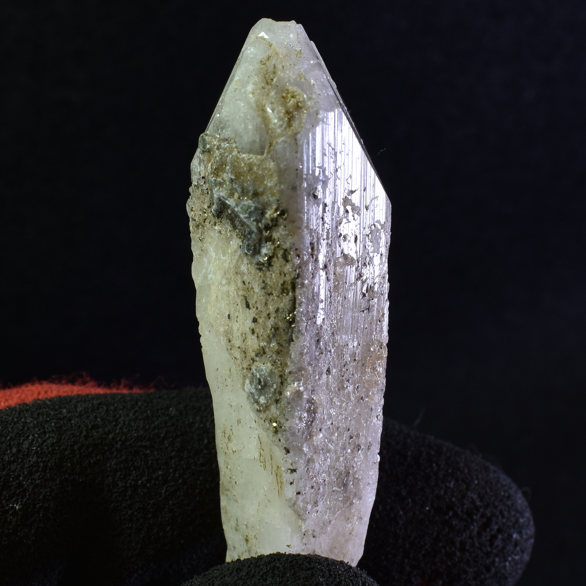 Danburite (with Pyrite and Calcite) UV Reactive Crystal Raw Point Specimen from Mexico - 24 grams - #18 - Image 7