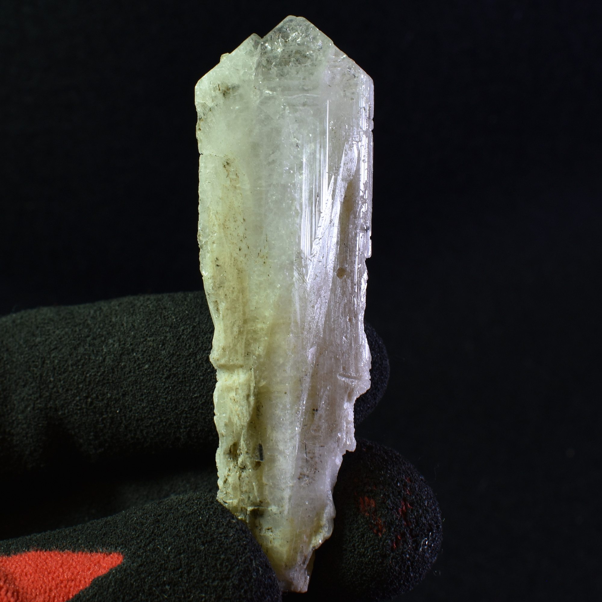 Danburite (with Pyrite) UV Reactive Crystal Raw Point Specimen from Mexico - 21 grams - #23