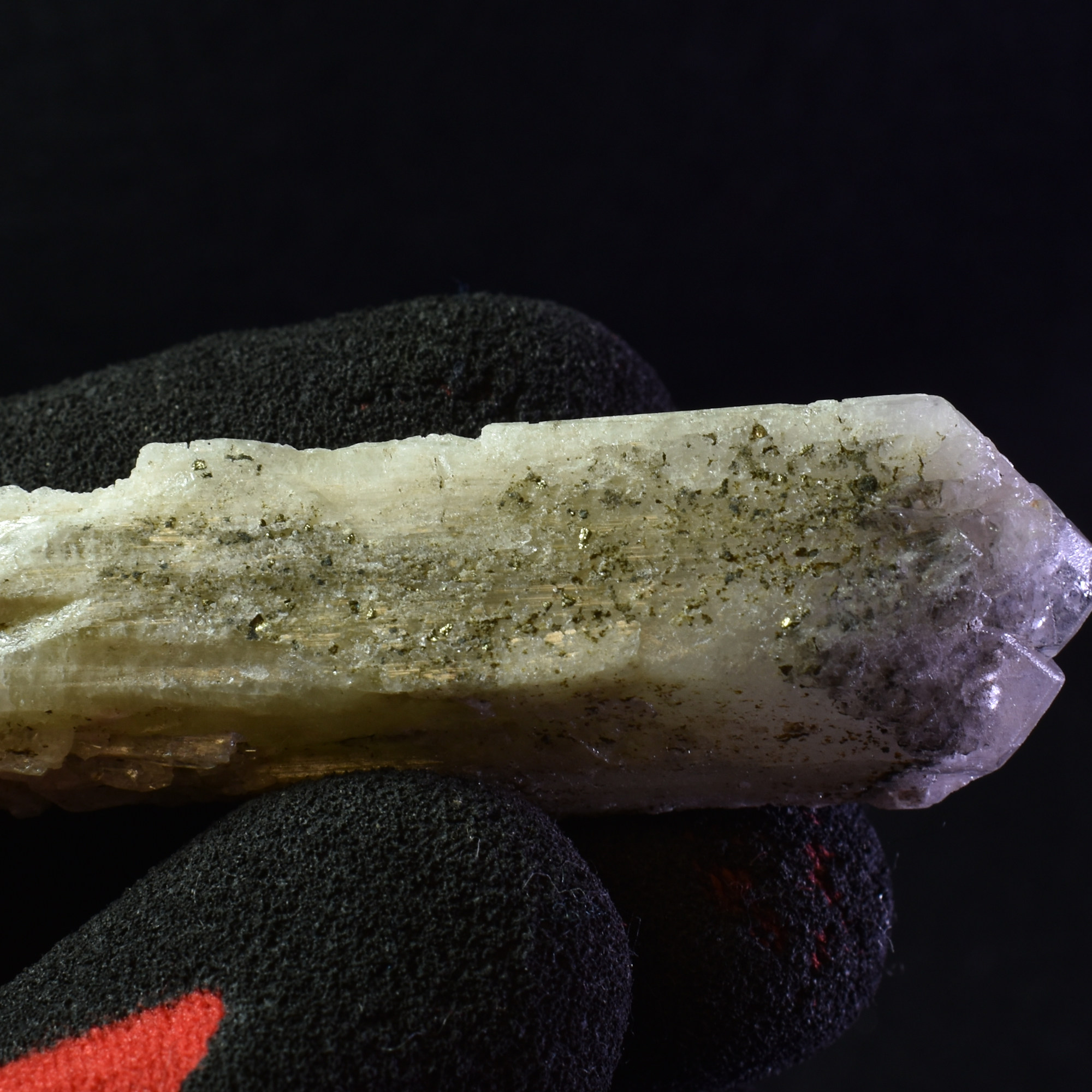Danburite (with Pyrite) UV Reactive Crystal Raw Point Specimen from Mexico - 21 grams - #23 - Image 3