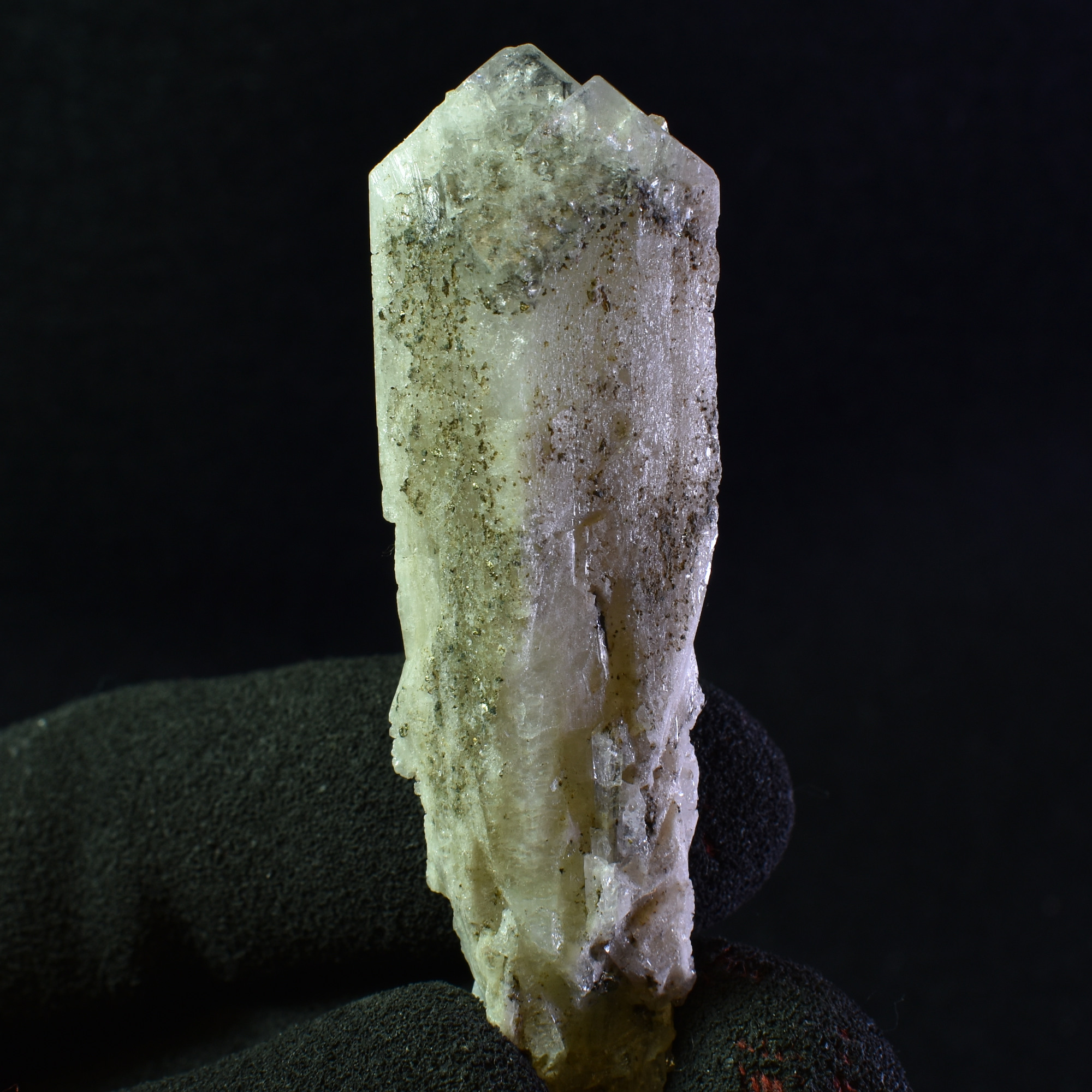 Danburite (with Pyrite) UV Reactive Crystal Raw Point Specimen from Mexico - 21 grams - #23 - Image 4