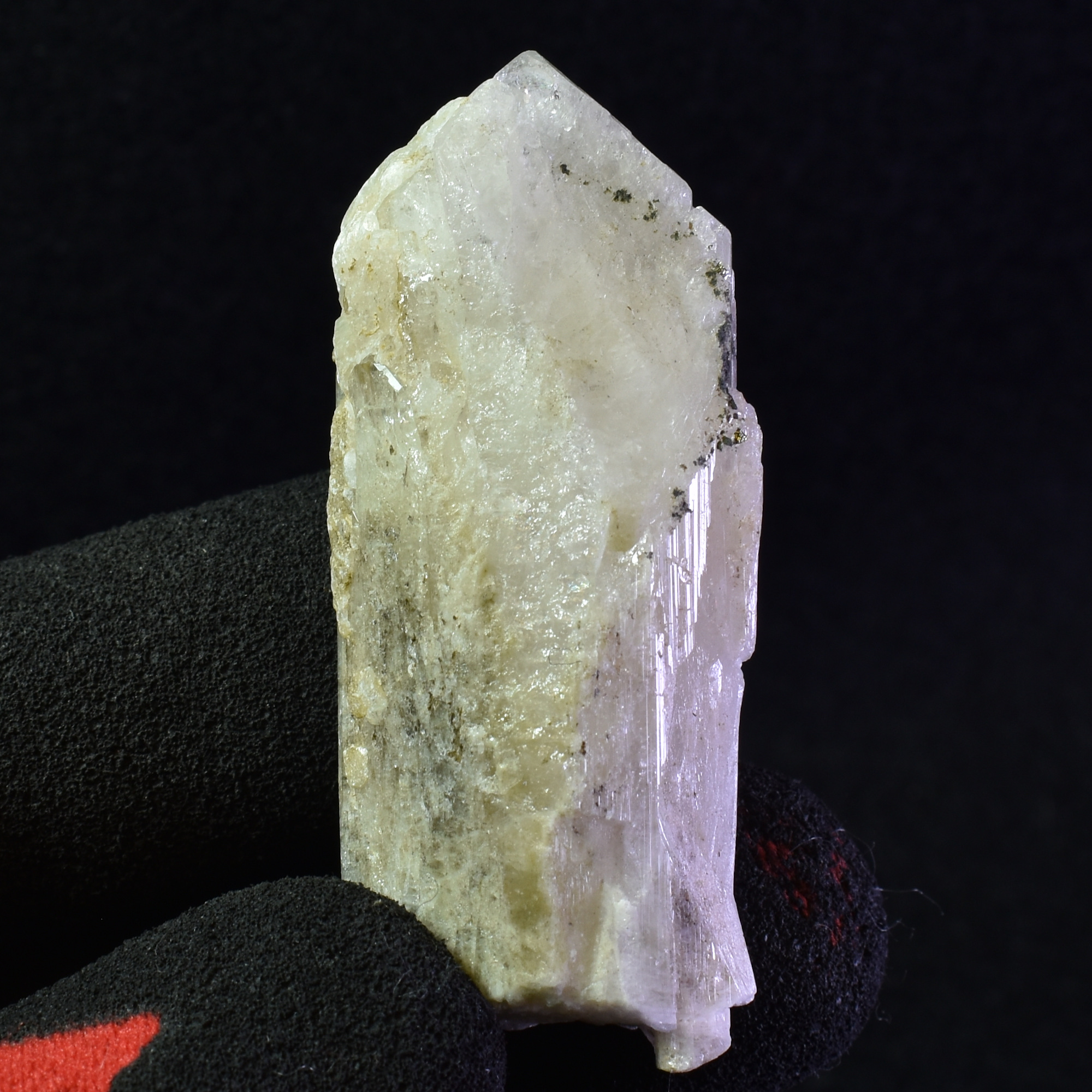 Danburite (with Pyrite and Calcite) UV Reactive Crystal Raw Point Specimen from Mexico - 32 grams - #25